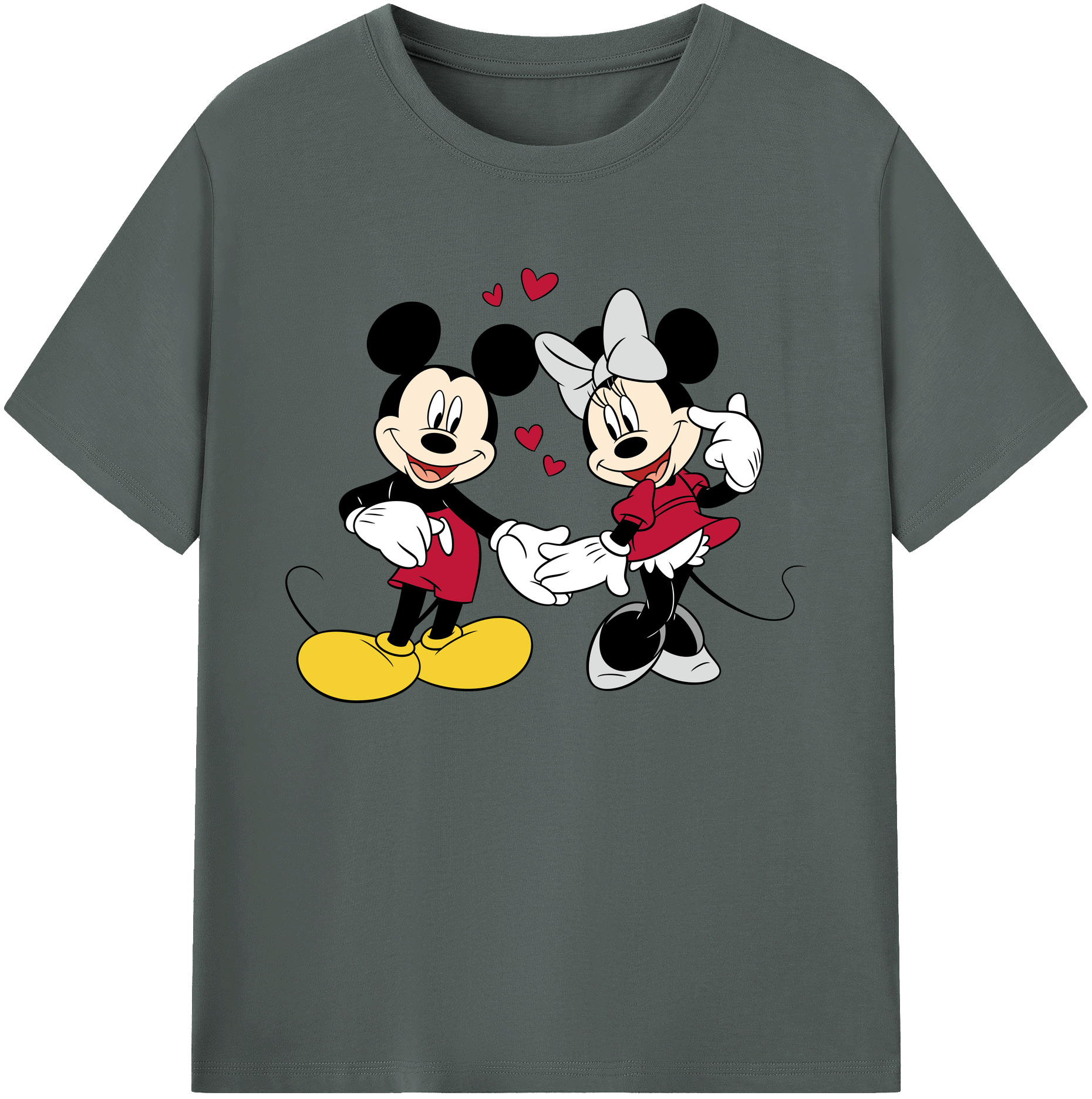 ミッキーマウス Mickey Mouse 綿100％ メンズ半袖Tシャツ｜肌触りやわらか＆通気性